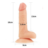 LoveToy The Ultra Soft Dude 18 Cm Dildo - FA-1087