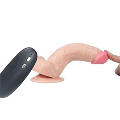 17,5 cm Belden Bağlamalı Titreşimli Realistik Dildo Penis Set - U6089B