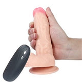 17,5 cm Belden Bağlamalı Titreşimli Realistik Dildo Penis Set - U6089B