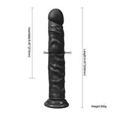 24 cm Belden Bağlamalı Realistik Testissiz Zenci Dildo Penis Set - U6105B