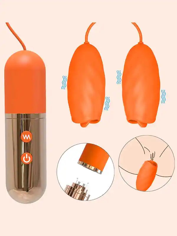 Magic Bean-3 Şarjlı Dil Stimülasyonlu 2'li Titreşim Topları - S350-3