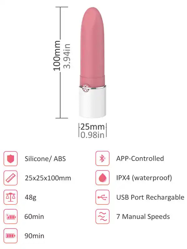 Magic Motion LOTOS Lipstick Telefon Kontrollü Ruj Vibratör - MMLTS