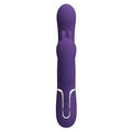 Manyetik Şarjlı Oynar Gövdeli Klitoral & Anal Uyarıcılı Teknolojik Vibratör Penis - BDM1385