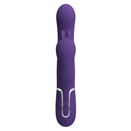 Manyetik Şarjlı Oynar Gövdeli Klitoral & Anal Uyarıcılı Teknolojik Vibratör Penis - BDM1385