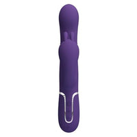 Manyetik Şarjlı Oynar Gövdeli Klitoral & Anal Uyarıcılı Teknolojik Vibratör Penis - BDM1385