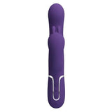 Manyetik Şarjlı Oynar Gövdeli Klitoral & Anal Uyarıcılı Teknolojik Vibratör Penis - BDM1385