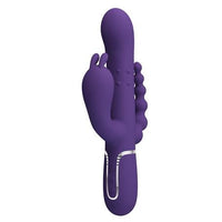 Manyetik Şarjlı Oynar Gövdeli Klitoral & Anal Uyarıcılı Teknolojik Vibratör Penis - BDM1385