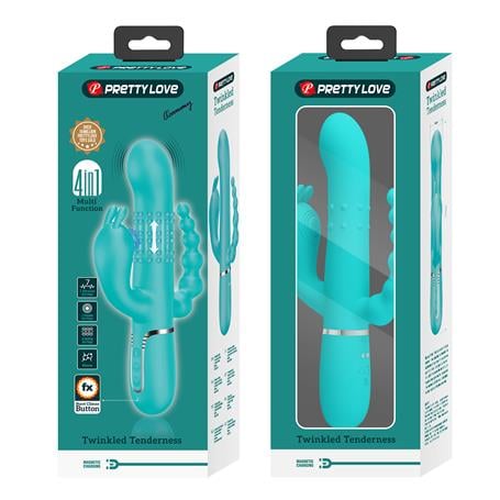 Manyetik Şarjlı Oynar Gövdeli Klitoral & Anal Uyarıcılı Teknolojik Vibratör Penis - BDM1384