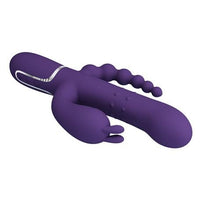Manyetik Şarjlı Oynar Gövdeli Klitoral & Anal Uyarıcılı Teknolojik Vibratör Penis - BDM1385