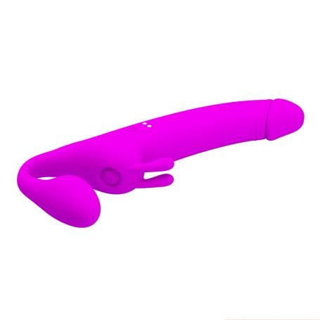 Manyetik USB Şarjlı Klitoris Darbe Modlu Çift Taraflı Strapon Teknolojik G-Spot Vajinal Vibratör - Zanini - BDM1399