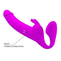 Manyetik USB Şarjlı Klitoris Darbe Modlu Çift Taraflı Strapon Teknolojik G-Spot Vajinal Vibratör - Zanini - BDM1399