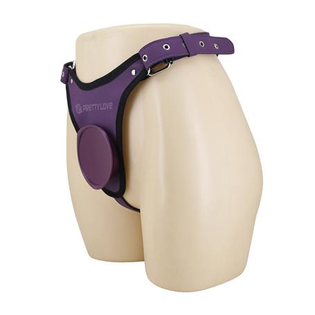 Mor Renkli Universal Protez Penis Belden Bağlama Kemeri - Caludio 3 - BDM1589
