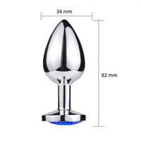 %15 İndirim – Mücevher Taşlı Orta Boy Paslanmaz Çelik Anal Tıkaç (Plug) - CA-BDM0010