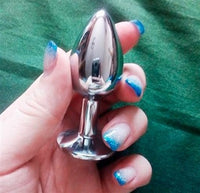%10 İndirim – Mücevher Taşlı Küçük Boy Paslanmaz Çelik Anal Tıkaç (Plug) - CA-BDM009
