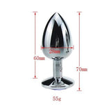 %10 İndirim – Mücevher Taşlı Küçük Boy Paslanmaz Çelik Anal Tıkaç (Plug) - CA-BDM009