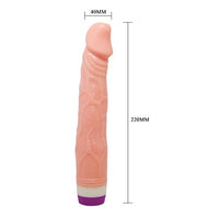 Güçlü Titreşimli 22 cm Realistik Vibratör Gerçekci Penis Dildo - B1060