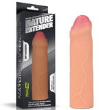 Nature Extender 4.5 cm Dolgulu Premium Ten Rengi Silikon Sünnetsiz Penis Kılıfı - LV4212F