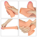 16,5 cm Nature Extender 4.5 cm Dolgulu Premium Ten Rengi Silikon Sünnetsiz Penis Kılıfı - LV4212F
