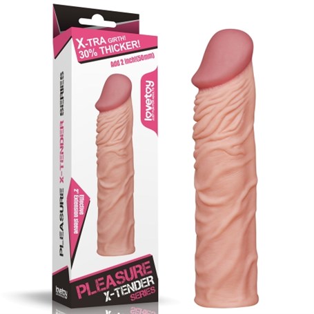 Nature Extender 5 cm Dolgulu Premium Ten Rengi Silikon Penis Kılıfı - LV1052F