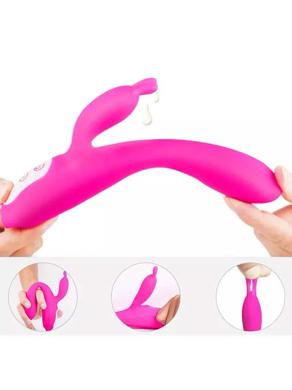 Naughty Isıtmalı Şarjlı Güçlü Titreşimli Tavşan Vibratör 22 cm - S103