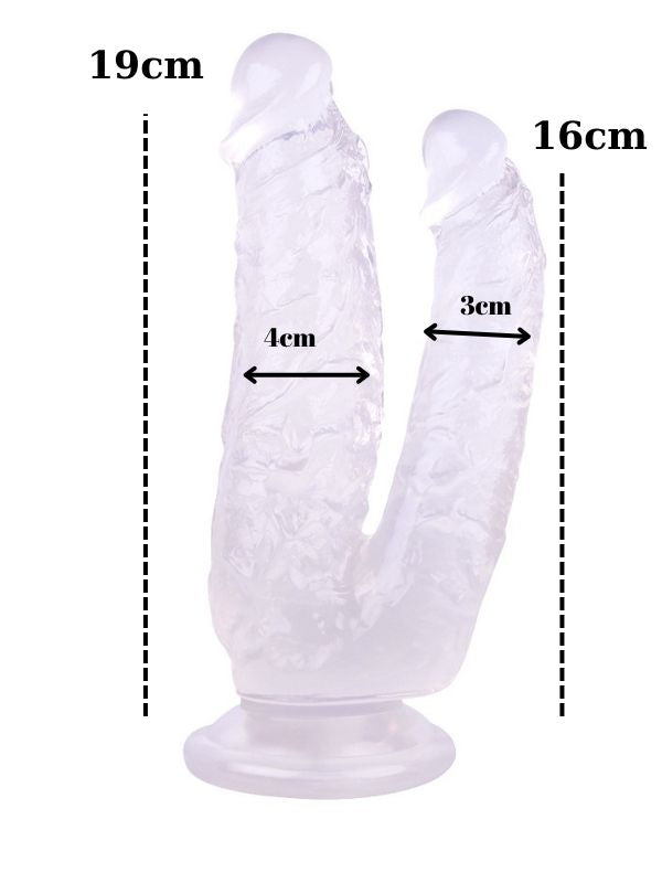 Noctis 19cm Beyaz Çiftli Dildo No:76 - C-7749B