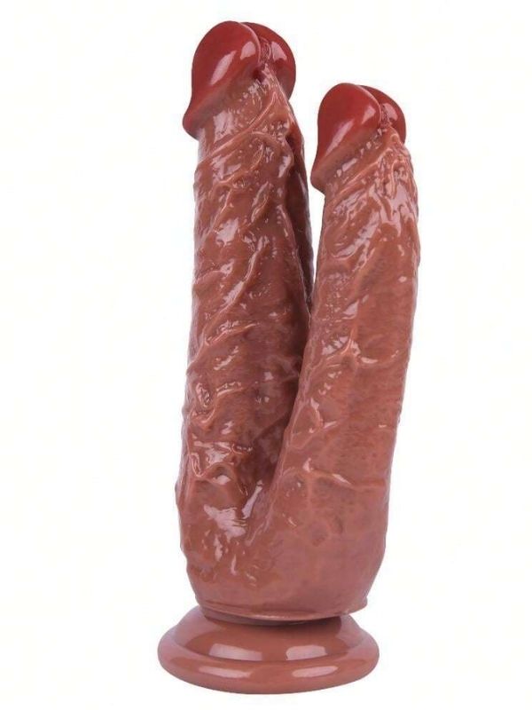 Noctis 19cm Kahverengi Çiftli Dildo No:76 - C-7749K