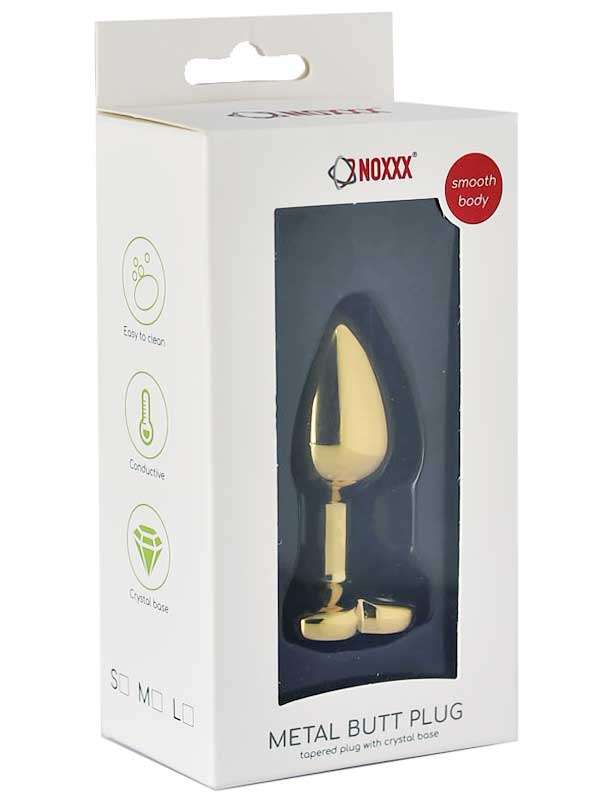 NOXXX Kalp Mücevherli Çelik Gold Anal Plug Küçük Boy - CA-401009