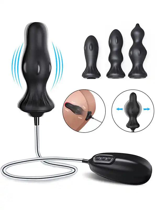 Titreşimli ve Şarjlı Şişirilebilir Anal Set - 406301