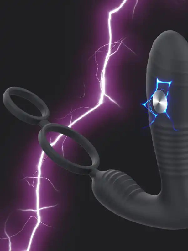 NOXXX Telefon Kontrollü Elektro Şoklu Penis Halkalı Anal Vibratör - 405301