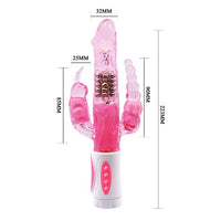 Oynar Başlı Klitoral & Anal Uyarıcılı Teknolojik Vibratör Penis - B1191