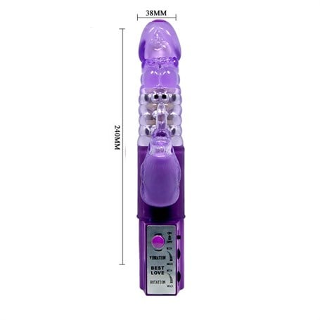 Oynar Başlı Klitoral & Anal Uyarıcılı Teknolojik Vibratör Penis - B1072