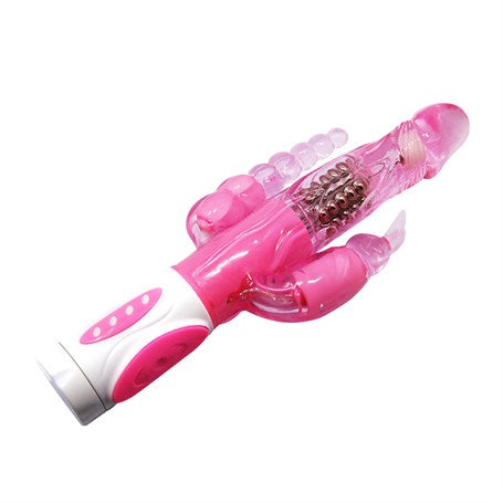 Oynar Başlı Klitoral & Anal Uyarıcılı Teknolojik Vibratör Penis - B1191