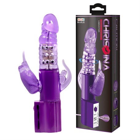 Oynar Başlı Klitoral & Anal Uyarıcılı Teknolojik Vibratör Penis - B1072