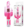 Oynar Başlı Klitoral & Anal Uyarıcılı Teknolojik Vibratör Penis - B1191