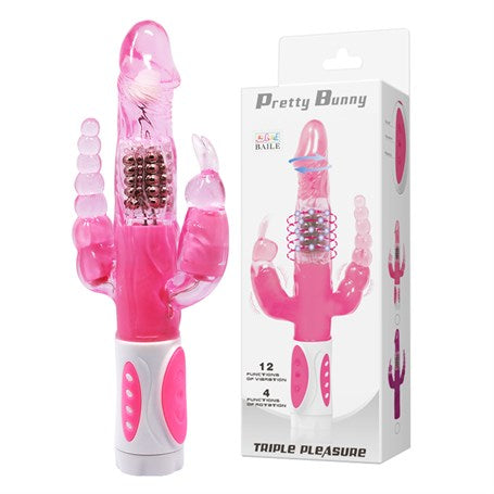 Oynar Başlı Klitoral & Anal Uyarıcılı Teknolojik Vibratör Penis - B1191