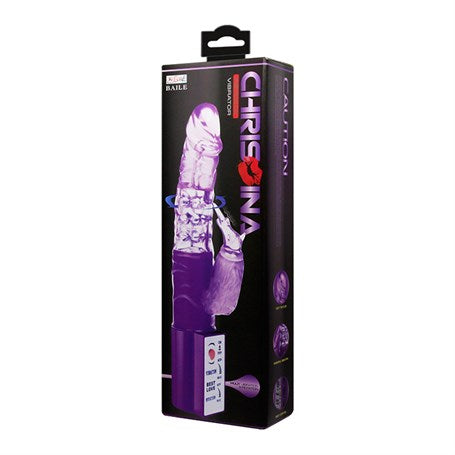 Oynar Başlı Klitoris Uyarıcılı Teknolojik Vibratör Penis - B1074