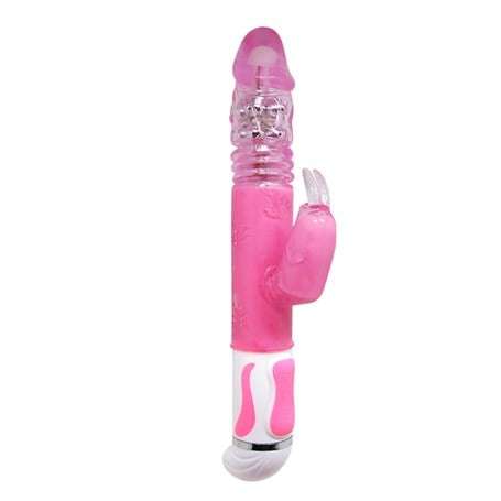Oynar Başlı Klitoris Uyarıcılı Teknolojik Tavşan Vibratör Penis - BDM6303