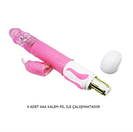 Oynar Başlı Klitoris Uyarıcılı Teknolojik Tavşan Vibratör Penis - BDM6303