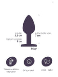 Paslanmaz Çelik Anal Plug Tıkaç Beyaz Taşlı - A-AVP002BEYAZ
