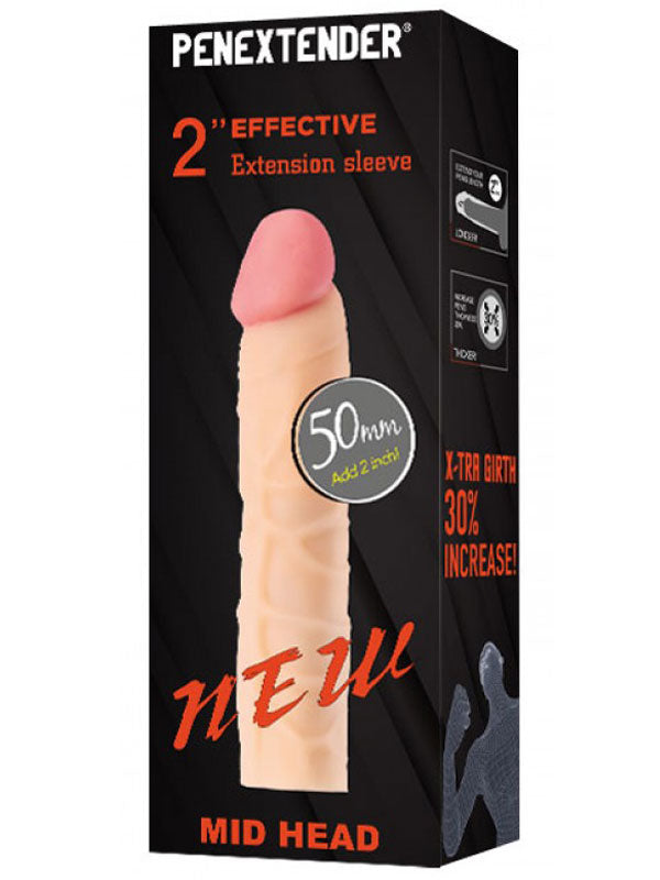 Penextender Mid Head 50mm Dolgulu Penis Kılıfı - C-0082
