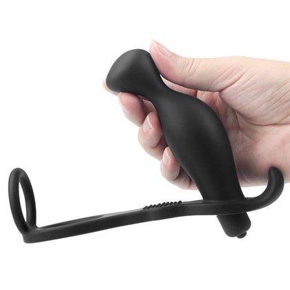 Penis Halkalı Titreşimli Anal Penetratör Plug Masturbatör - LV2651