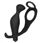 Penis Halkalı Titreşimli Anal Penetratör Plug Masturbatör - LV2651