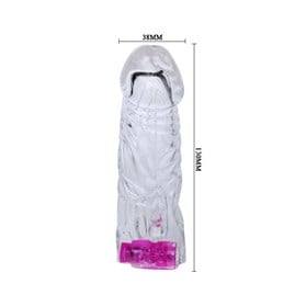 13 cm Titreşimli Klitoris Uyarıcılı Penis Kılıfı - B1093