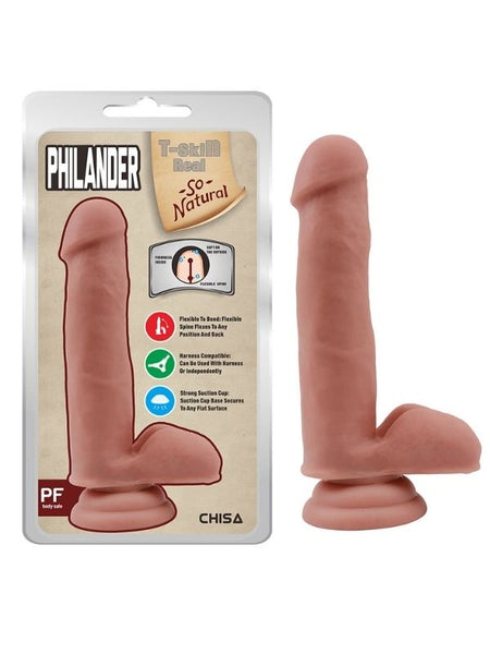 Philander 18cm Kıkırdaklı Gerçekçi Dildo - C-CH7805