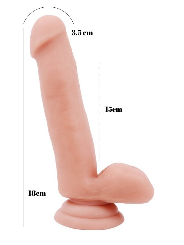 Philander 18cm Kıkırdaklı Gerçekçi Dildo - C-CH7805