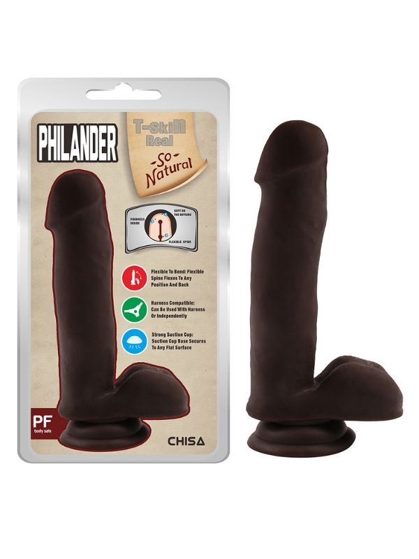 Philander Melez 18cm Kıkırdaklı Gerçekçi Dildo - C-CH7811