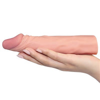 Pleasure Extender 5 cm Dolgulu Premium Ten Rengi Silikon Penis Kılıfı - LV1053F