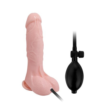 18 cm Belden Bağlamalı Pompalı Büyüyen Realistik Penis Anal Vajinal Dildo - B1080B