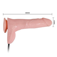 18 cm Belden Bağlamalı Pompalı Büyüyen Realistik Penis Anal Vajinal Dildo - B1080B