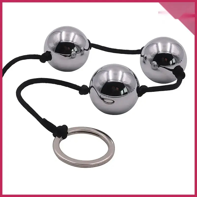 Pompoarizm 5 Top Metal Görünümlü Anal ve Vajina Topu - FA-KB11